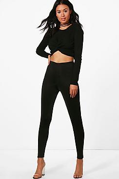 Boohoo Katie Basic Slinky Leggings