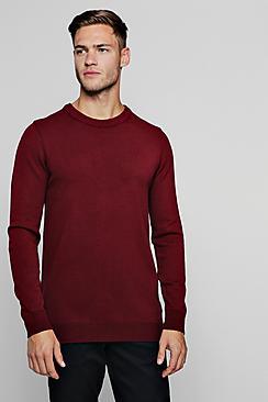 Boohoo Fine Gage Regular Crew Neck Jumper