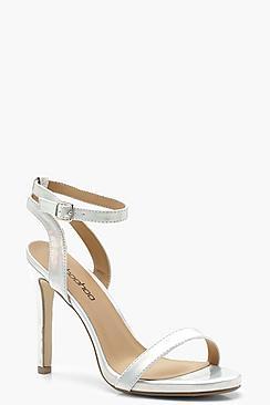 Boohoo Wide Fit Iridescent Two Part Heels