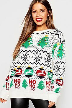 Boohoo Petite Novelty Christmas Jumper