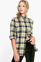 Boohoo Lucy Heavy Brushed Checked Shirt