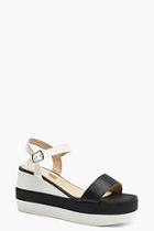 Boohoo Grace Monochrome Stripe Wedges