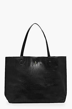 Boohoo Croc Day Bag