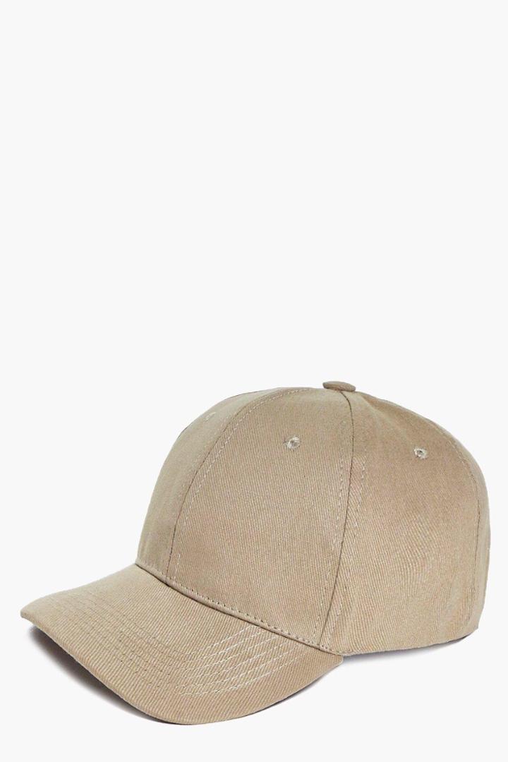 Boohoo Skye Basic Baseball Cap Beige