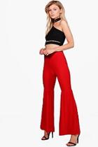 Boohoo Petite Fifi Flare Hem Skinny Trousers