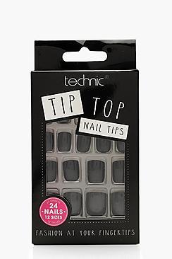 Boohoo Technic Black Halloween False Nails
