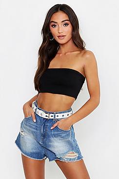 Boohoo Petite Basic Rib Bandeau