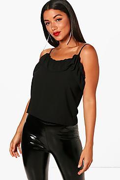 Boohoo Grace Ruffle Woven Cami