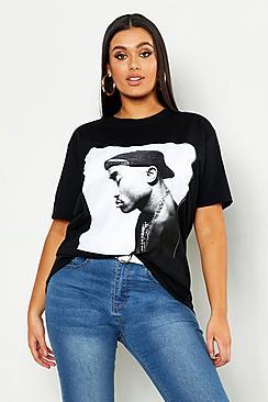 Boohoo Plus Tupac T-shirt
