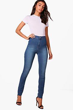 Boohoo Tall Lara 38 Leg High Waist Jeans