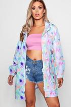 Boohoo Plus Lara Tie Dye Print Festival Mac