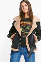 Boohoo Eloise Bonded Aviator Black
