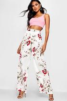 Boohoo Mollie Boutique Floral Occasion Wide Leg Trouser