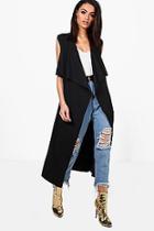 Boohoo Violet Sleeveless Maxi Belted Duster