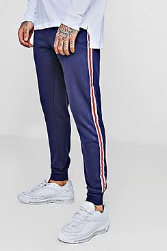 Boohoo Fleece Jogger With Side Tape