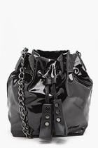 Boohoo Vinyl Chain Strap Duffle Bag