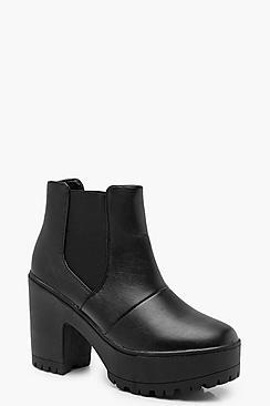 Boohoo Chunky Platform Heel Chelsea Boots