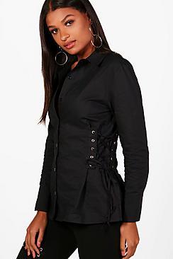 Boohoo Corset Side Shirt
