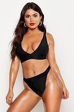 Boohoo Triangle High Leg Bikini