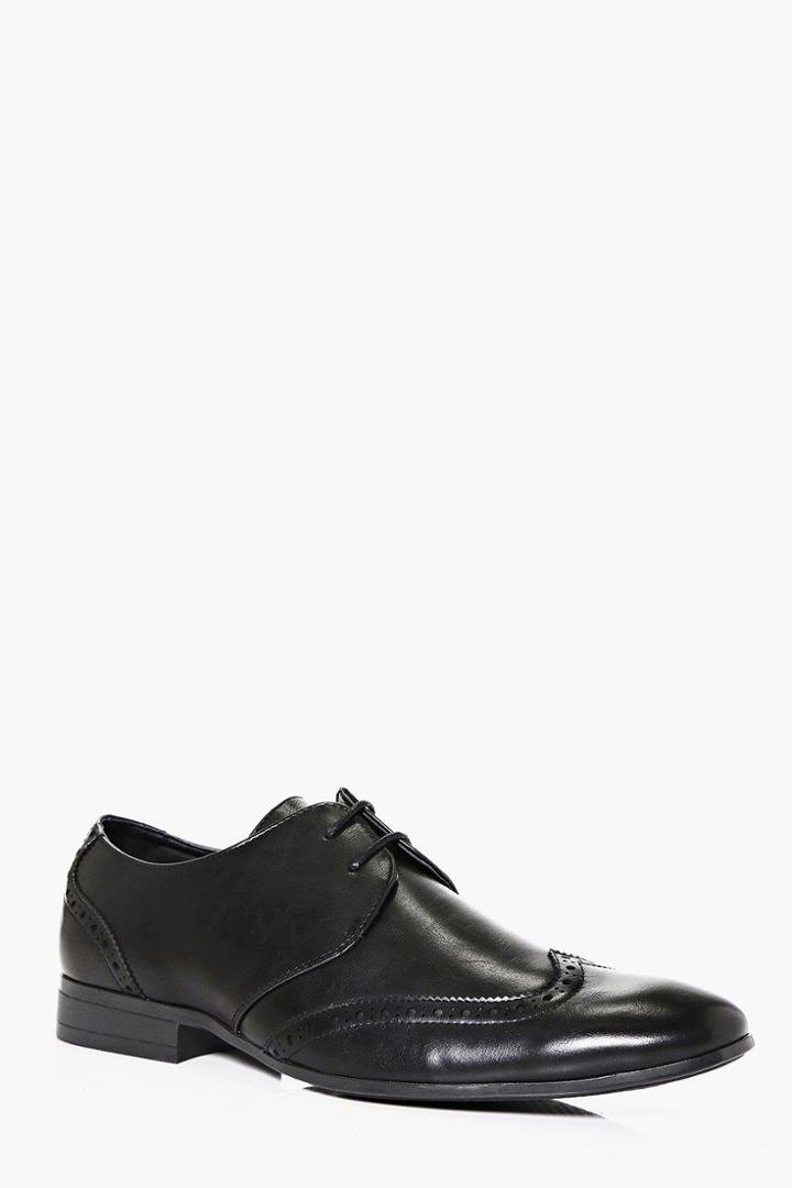 Boohoo Brogue Toe Formal Shoe Black