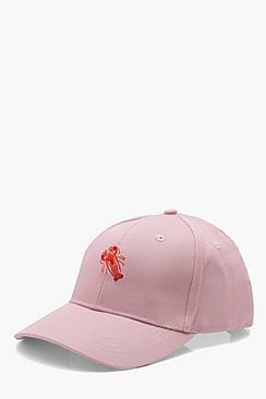 Boohoo Lobster Embroidered Cap
