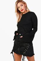 Boohoo Sarah Flare Sleeve Jumper