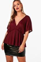 Boohoo Plus Lightweight Knit Plunge Top