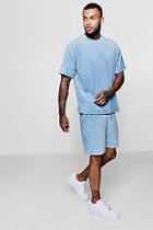 Boohoo Velour Drop Shoulder & Short Set