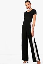 Boohoo Tall Alish Wide Leg Side Panel Trousers