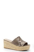 Boohoo Snake Mule Espadrilles