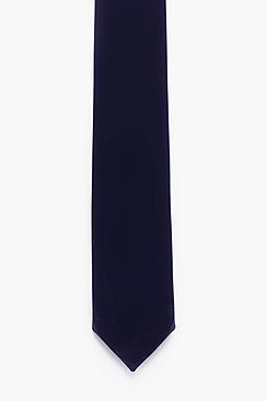 Boohoo Navy Skinny Velvet Tie