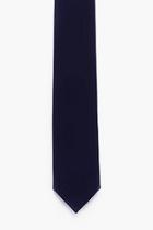 Boohoo Navy Skinny Velvet Tie