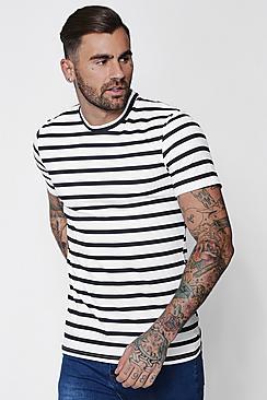 Boohoo Muscle Fit Stripe T-shirt