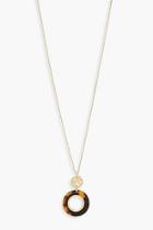 Boohoo Tortoise Pendant Circle Necklace