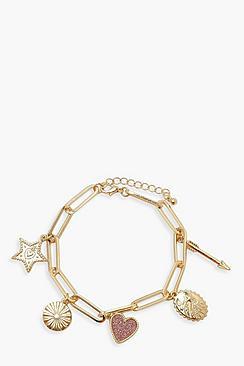 Boohoo Star & Arrow Charm Bracelet