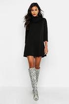 Boohoo Funnel Neck Shift Dress