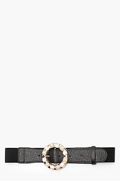 Boohoo Paula Pearl And Diamante Buckle Waist Belt
