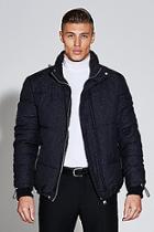 Boohoo Premium Short Length Jacquard Puffer Jacket