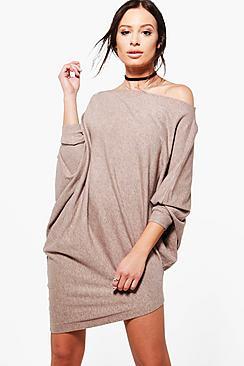 Boohoo Claire Slouchy Jumper Dress