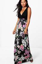 Boohoo Katherine Rose Floral Print Maxi Dress