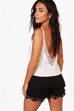 Boohoo Petite Lace Back Cami