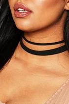 Boohoo Plus Small & Large Pu Choker 2 Pack