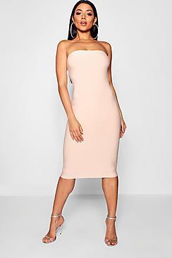 Boohoo Crepe Bandeau Mini Dress