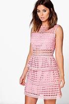 Boohoo James Lace Peplum Hem Bodycon Dress