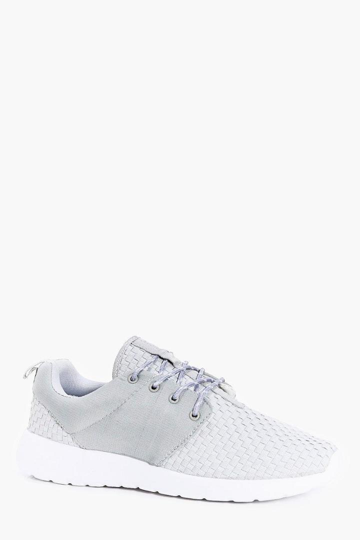Boohoo Contrast Panel Running Trainers Grey