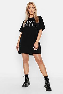 Boohoo Plus Nyc Oversized Sweat Dress