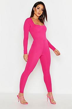 Boohoo Sweetheart Neckline Cup Detail Jumpsuit