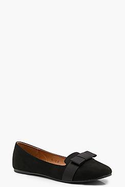 Boohoo Matilda Bow Slipper Ballets