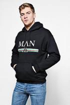 Boohoo Man Retro Multi Stripe Print Hoodie