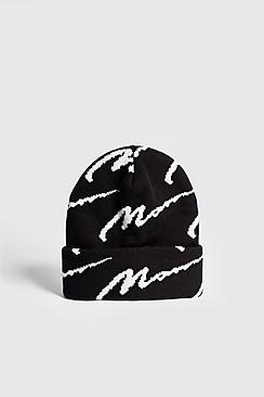 Boohoo Man All Over Knit Beanie